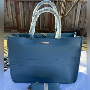 NWT Simply Southern large vegan leather tote with computer pocket.